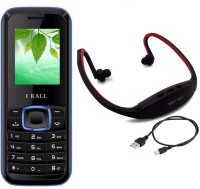 I Kall K19 with MP3/FM Player Neckband(Black & Blue) Black & Blue I Kall K19 with MP3/FM Player Neckband(Black & Blue) Black & Blue